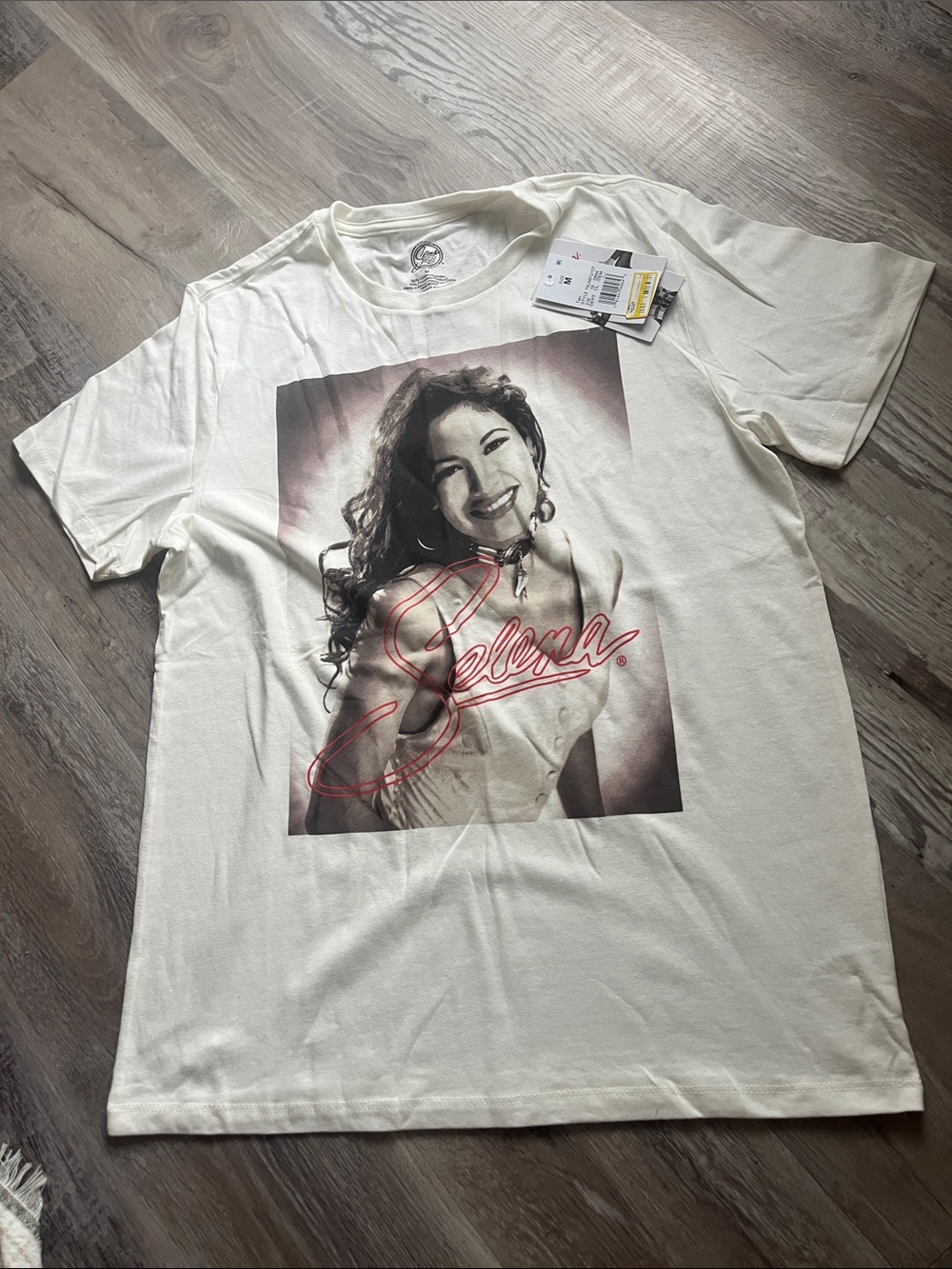 Target Cream Selena Photo Tee with Red Script